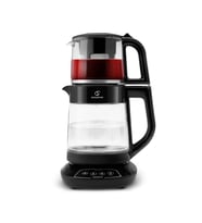 Karaca Çaysever 3 in 1 Konuşan Cam Çay Makinesi Su Isıtıcı ve Mama Suyu Hazırlama 1700W Black