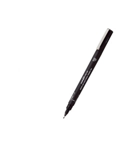 Uni-Ball Pin 1.0 Fine Line Kesik Uçlu Kalem Siyah (12 Li Paket)