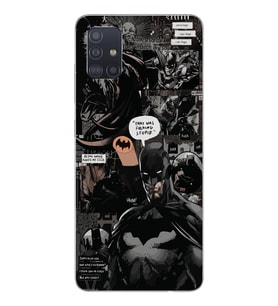 Samsung Galaxy A51 Uyumlu Batman Aesthetic Tasarımlı Şeffaf Telefon Kılıfı