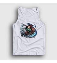 Presmono Unisex Beyaz Water Tanjiro Kamado Anime Demon Slayer Kimetsu No Yaiba Atlet 307940tt