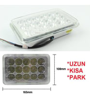 125 Agk Far Atomu Kare İç 15 Led Li
