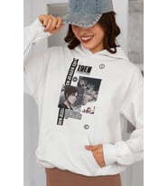 Eren Yeager Attack On Titan Baskılı Unisex Oversize Anime Karakter Hoodie
