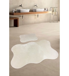 Anatolia 2'li Vizon 80x140 + 50x70 cm Büyük Ebat Banyo Paspası Seti Kaymaz Taban