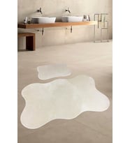 Anatolia 2'li Vizon 80x140 + 50x70 cm Büyük Ebat Banyo Paspası Seti Kaymaz Taban