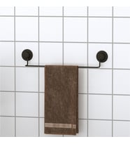 Vakumlu Krom Kaplama Banyo Tuvalet Havlu Askısı Siyah