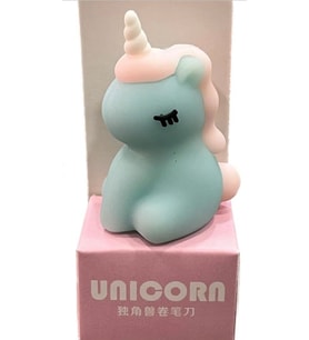 Unicorn Kalemtraş 3D Şekilli Silikon Kalemtraş - Mavi- 1 Adet
