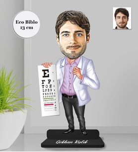 Kişiye Özel Göz  Doktoru Erkek Ahşap Eco Biblo -1