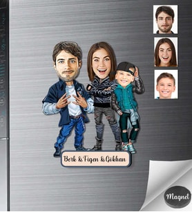 Kişiye Özel Aile Ahşap Magnet 21