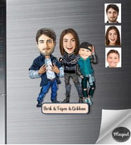 Kişiye Özel Aile Ahşap Magnet 21