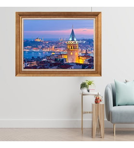 Altın Paspartulu Çerçeveli Tablo CV1281 (Gold)