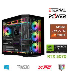 ETERNAL POWER RYZEN 7 5700X 32G DDR4 1TB M.2 RTX5070 A520 A750W