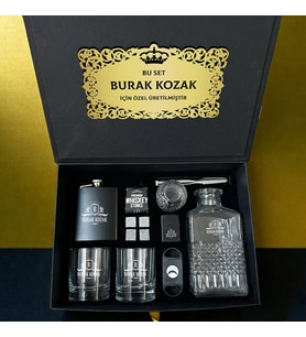 Prestij Serisi Kişiye Özel Viski Seti – Premium Sunum Kutusunda