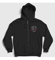 Presmono Unisex Siyah Skeleton Grateful Dead Fermuarlı Kapüşonlu Sweatshirt 387297tt