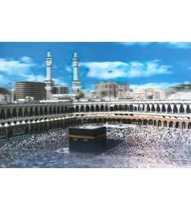 5D Elmas Boyama Ekstra Çözünürlüğe Sahip Kabe Resmi Mekke Tablosu 40x60 cm