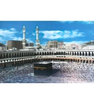 5D Elmas Boyama Ekstra Çözünürlüğe Sahip Kabe Resmi Mekke Tablosu 40x60 cm