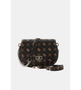 Guess Emelie Logolu Kapaklı Kadın Kahverengi Omuz Çantası HWGP9928200-ESL