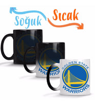 Golden State Warriors Logo Sihirli Kupa Bardak Porselen