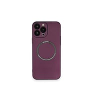 Apple İphone 14 Pro Kılıf Jack Magneticsafe Lens Silikon - Mürdüm