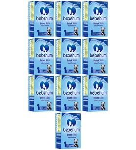 Bebehum 1 Numara Bebek Sütü 0-6 Ay 400 gr x 10 Adet
