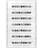 Eliana Home Baskılı, Yıkanabilir Kaymaz Taban Salon Halısı LNA0129-SD1014 100x150 cm (Beyaz)