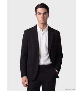 LCW BUSINESS Siyah Regular Fit Erkek Blazer Ceket