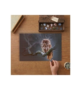 Daldaki Baykuş Tasarımı 240 parça Ahşap Puzzle Ahşap Kutuda MP04537