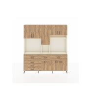 Arges Gardrop 10 Raflı 6 Çekmeceli 8 Kapaklı 220x30x243 Aytaşı-Çam