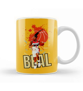 Bradley Beal Vintage Art  Legend Basketball Gift Vintage Retro Style Kupa Bardak Porselen