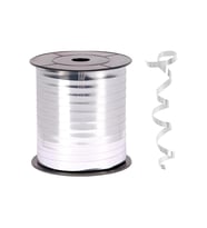 Metallik Gümüş Rafya Şerit 8 Mm X 200 M