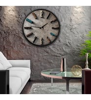 Stone Kanvas (Ahşap) Duvar Saati - 70 cm