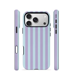 iPhone 17 Pro Vorian Çift Katmanlı MagSafe Kılıf Lilac Riviera Stripe