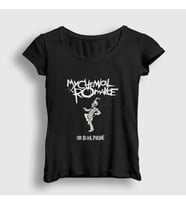 Presmono Kadın Siyah Parade My Chemical Romance T-Shirt 71789tt