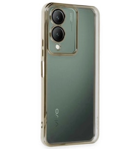 Durukar® Vivo Y17S Kılıf Lensli Silikon - Gold