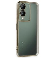 Durukar® Vivo Y17S Kılıf Lensli Silikon - Gold