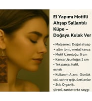 Kar Tanesi Motifli Ahşap Sallantılı Küpe – Doğaya Kulak Ver (Kahverengi)