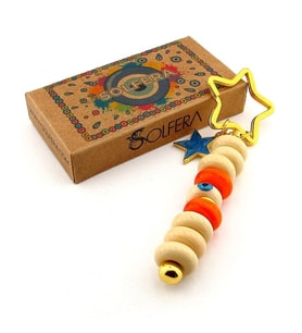Orjinal Murano Cam Nazar Boncuklu Çanta Süsü Yıldız Charm Anahtarlık KY063