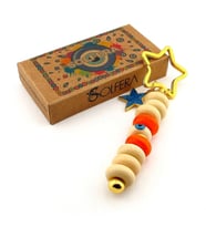 Orjinal Murano Cam Nazar Boncuklu Çanta Süsü Yıldız Charm Anahtarlık KY063