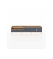 Arges TV Ünitesi 2 Raflı 2 Çekmeceli 2 Kapaklı 220x30x51 Çam-Antrasit