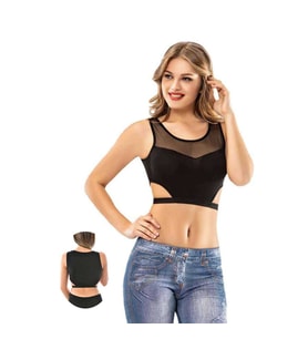 6 Adet Siyah Tül Modelli Büstiyer
