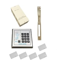 Marelli giriş kapıları için EKONOMİK elektronik şifreli ve kartlı geçiş kilit sistemi set / iç mekan için
