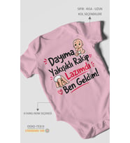 Dayıya Özel Kısa Kollu Bebek Body %100 Pamuk