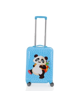 V307 ABS ÇOCUK VALİZ-MAVİ-PANDA BASKI