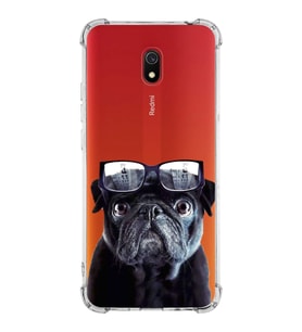 PrintiFy Xiaomi Redmi 8A Uyumlu Köpek 3 Baskılı Şeffaf Köşe Korumalı Antişok Kılıf