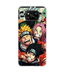 Poco X3 PRO / X3 NFC Uyumlu Naruto Tasarımlı Şeffaf Telefon Kılıfı