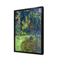 Nilüferler Bir Pond Üzerinde Köprü Çerçeveli Mdf Tablo