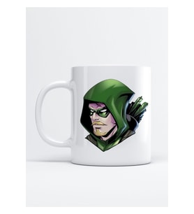 Green Arrow Baskılı Porselen Kupa Bardak