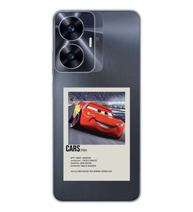 Realme C55 Uyumlu Cars Mcqueen Desenli Şeffaf Telefon Kılıfı