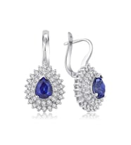 2.35 Karat Safir Pırlanta Küpe