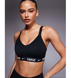 Indy Med Dri-Fit Orta Destekli Kadın Siyah Antrenman Sporcu Sütyeni