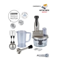 4 Bıçaklı 1500w Güç 1,5 Litre Cam Hazneli Blender & Doğrayıcı In En Güçlü Mutfak Robotu